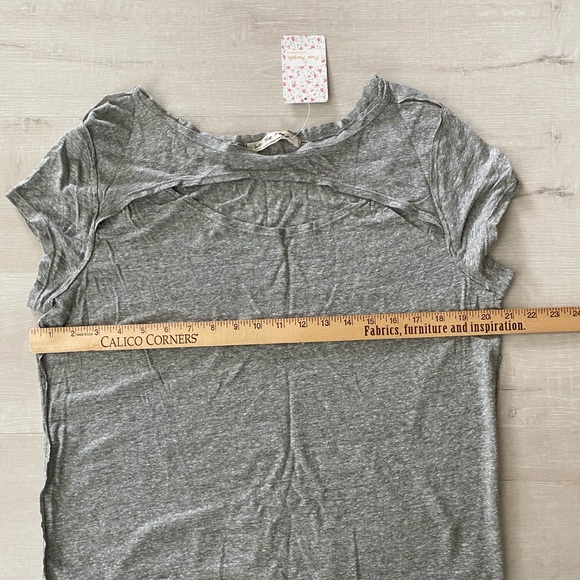 Free People June Linen-Blend T-Shirt Size Small NWT - Picture 4 of 9